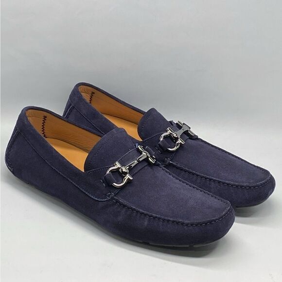 Ferragamo Parigi Gancini Suede Driving Loafer size 12 - Picture 5 of 12